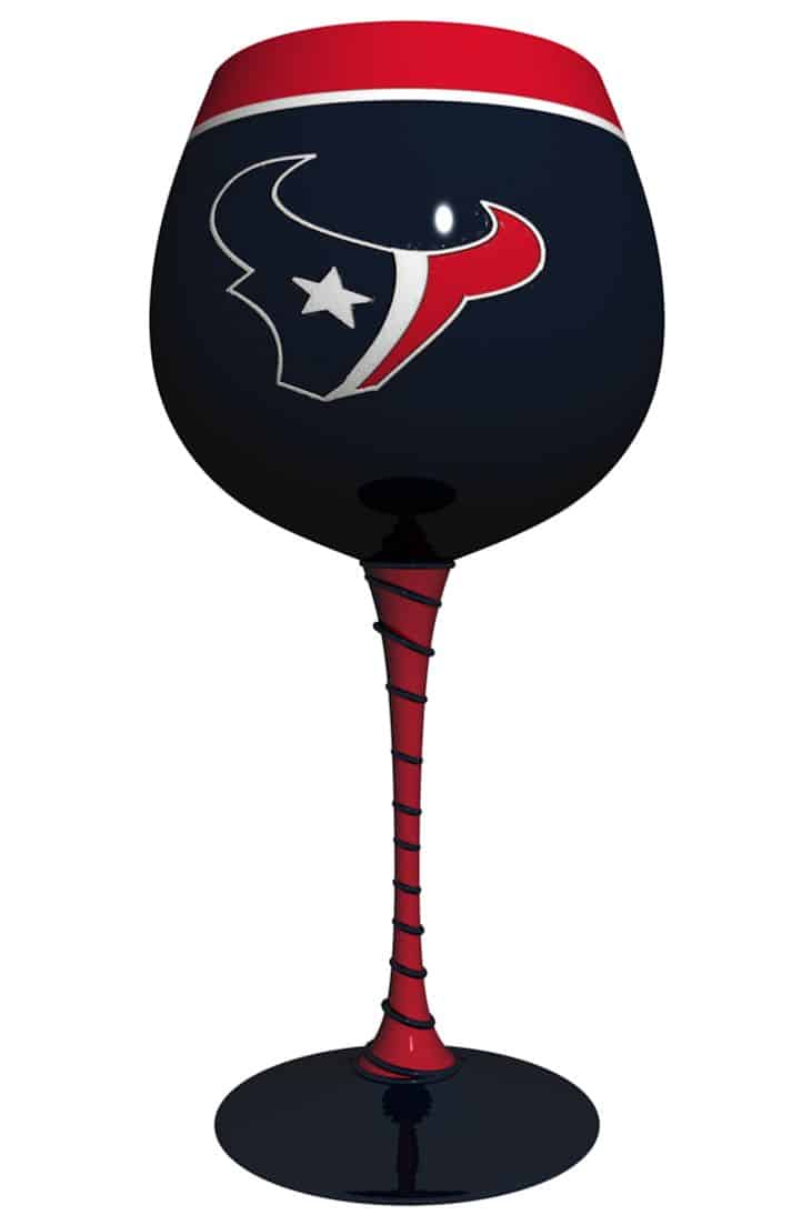 Houston Texans Artisan Wine Glass