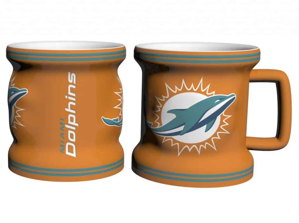 Miami Dolphins Sculpted Mini Mug Shot Glass