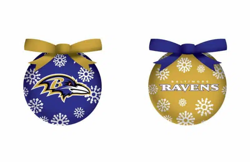 Baltimore Ravens LED Box Set Ornaments
