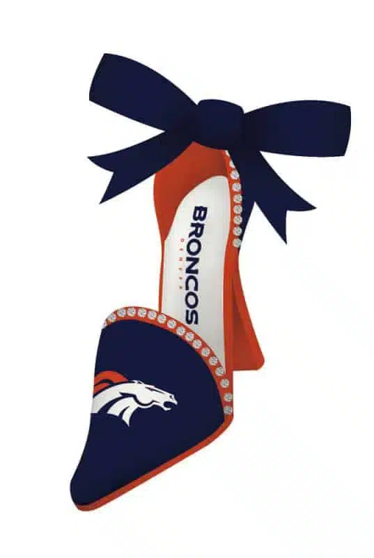 Denver Broncos High Heeled Shoe Ornament