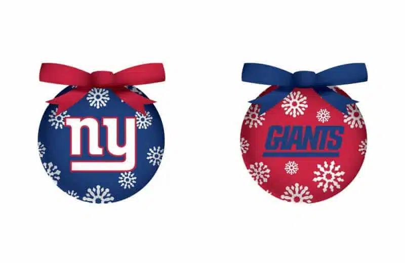 New York Giants LED Box Set Ornaments