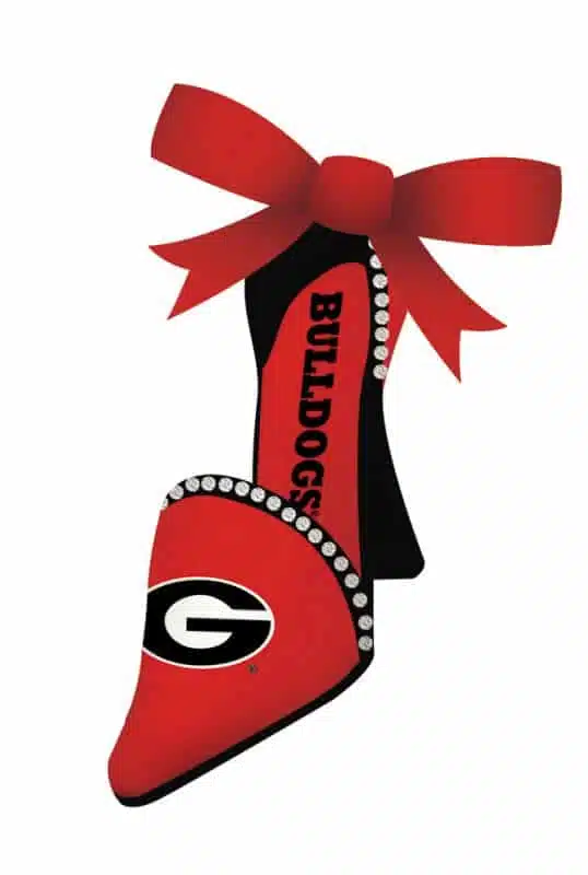 Georgia Bulldogs High Heeled Shoe Ornament