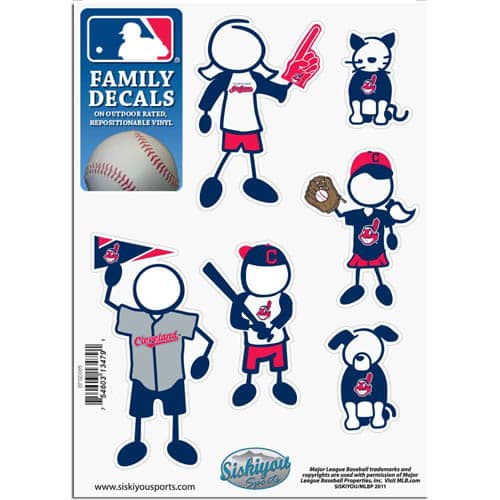 Cleveland Indians 5"x7" Family Car Decal Sheet