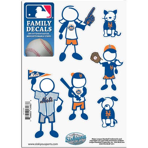 New York Mets 5"x7" Family Car Decal Sheet