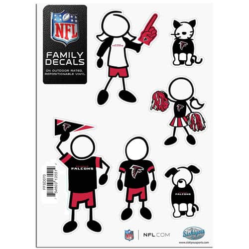 Atlanta Falcons 5"x7" Family Car Decal Sheet