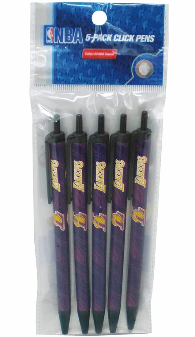 Los Angeles Lakers Click Pens - 5 Pack