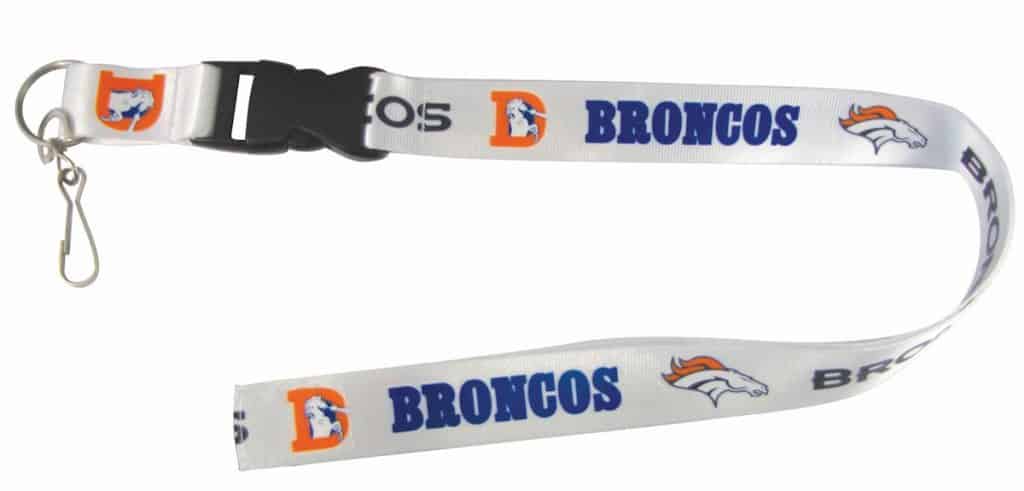 Denver Broncos Breakaway Lanyard with Key Ring - Retro Style