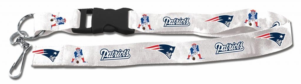 New England Patriots Breakaway Lanyard with Key Ring - Retro Style