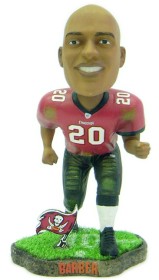 Tampa Bay Buccaneers Ronde Barber Game Worn Forever Collectibles Bobble Head