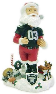Oakland Raiders Santa Claus Forever Collectibles Bobble Head