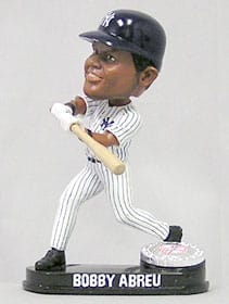 New York Yankees Bobby Abreu Forever Collectibles Blatinum Bobble Head