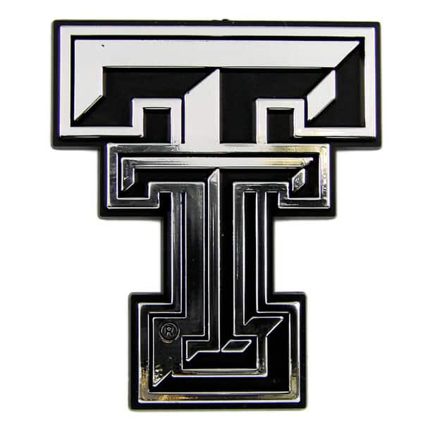 Texas Tech Red Raiders Silver Auto Emblem