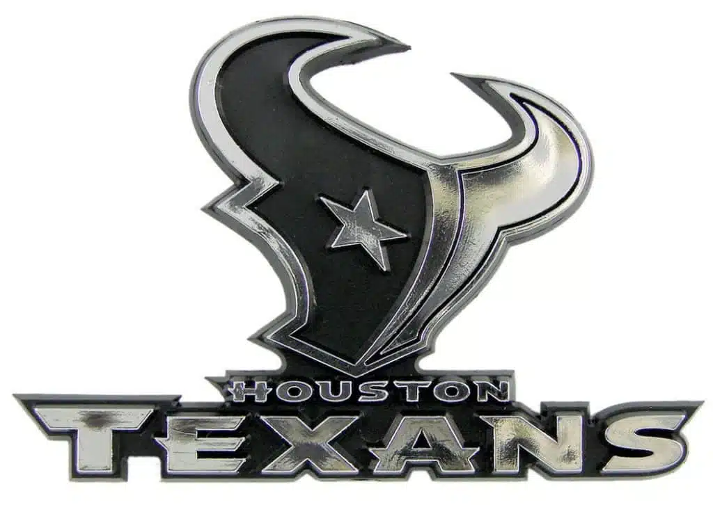 Houston Texans Silver Auto Emblem