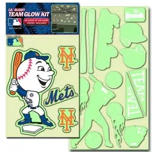 New York Mets Lil' Buddy Glow In The Dark Decal Kit