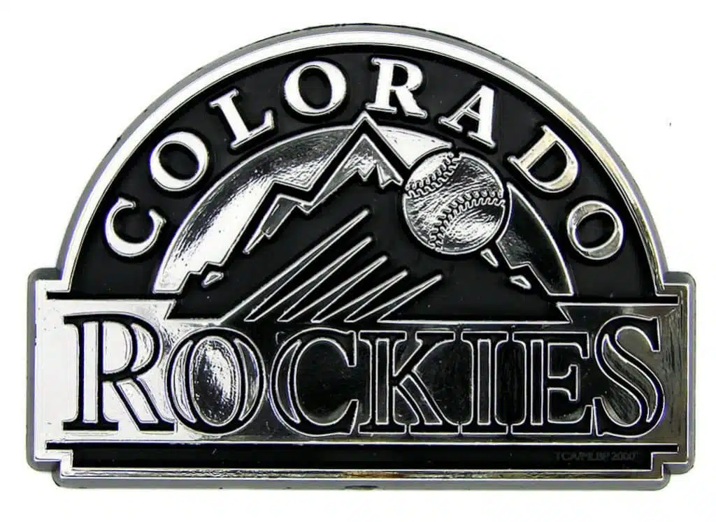 Colorado Rockies Silver Auto Emblem