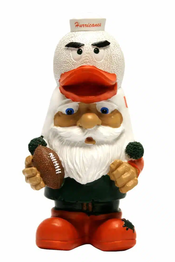 Miami Hurricanes Mad Hatter Gnome
