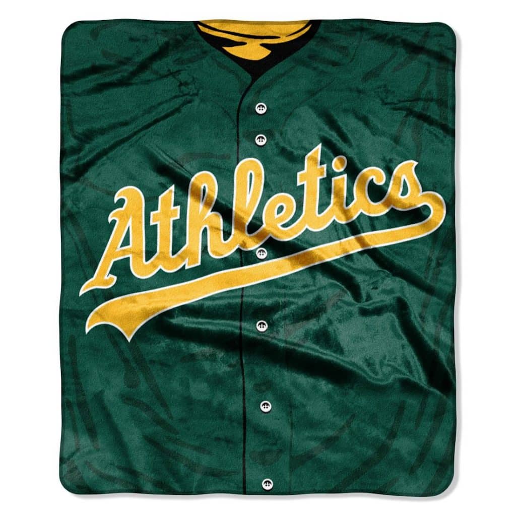 Oakland Athletics 50"x60" Royal Plush Raschel Throw Blanket - Jersey Design