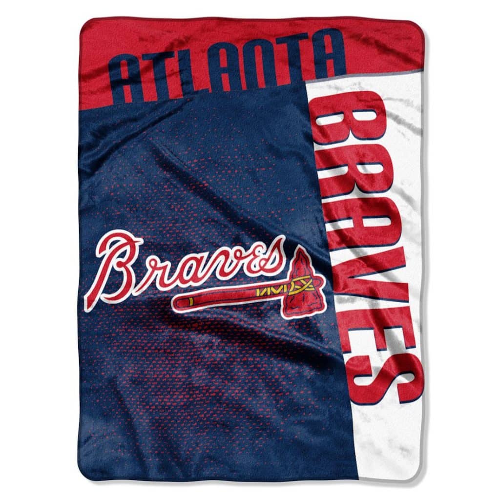 Atlanta Braves 60"x80" Royal Plush Raschel Throw Blanket - Strike Design