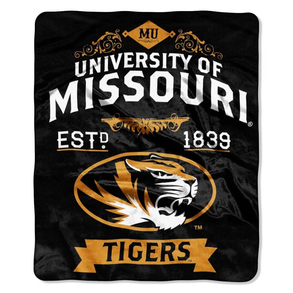 Missouri Tigers 50"x60" Royal Plush Raschel Throw Blanket - Label Design