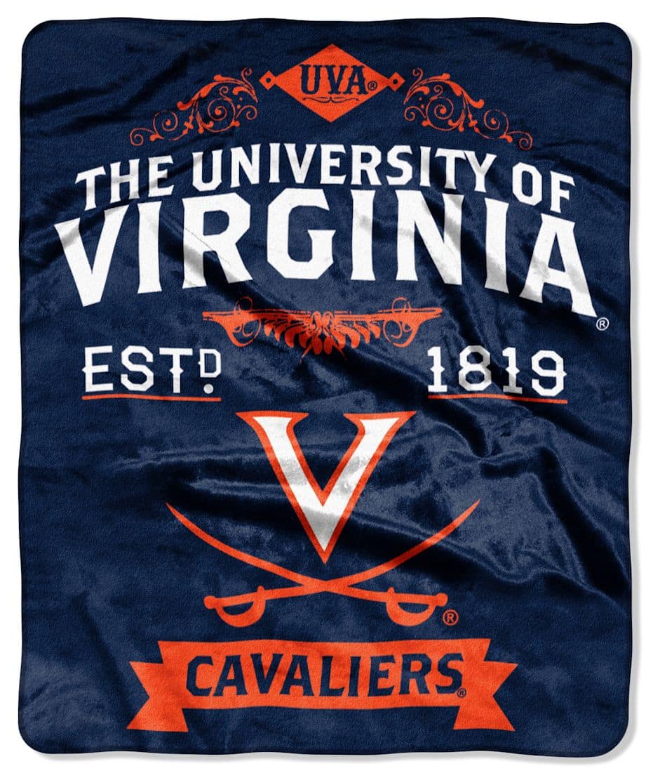 Virginia Cavaliers 50"x60" Royal Plush Raschel Throw Blanket - Label Design
