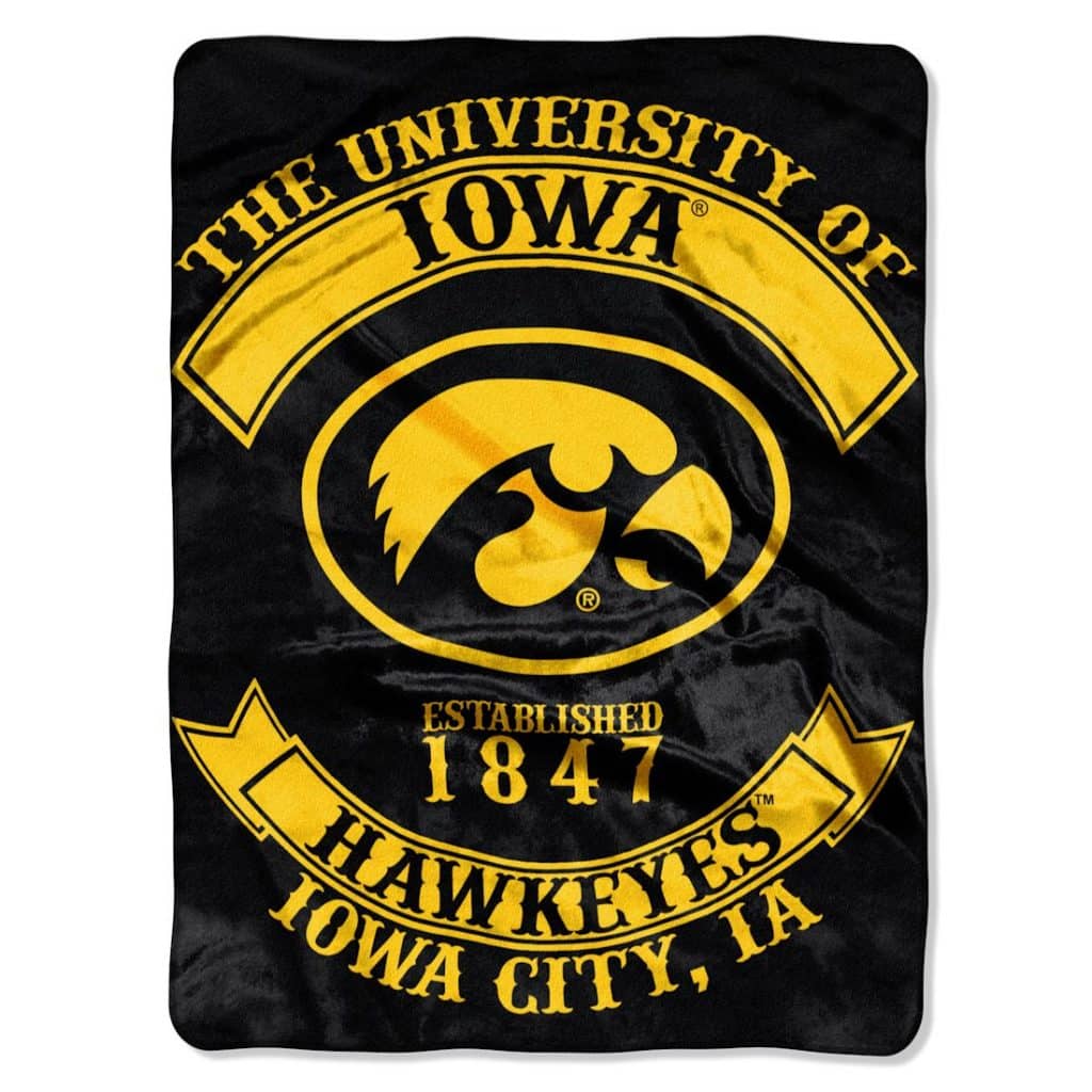 Iowa Hawkeyes 60"x80" Royal Plush Raschel Throw Blanket - Rebel Design