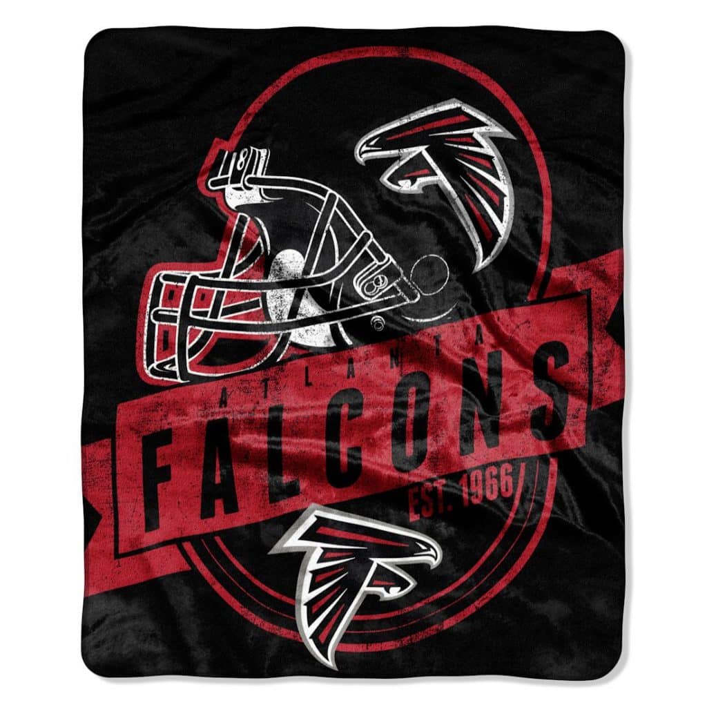 Atlanta Falcons 50"x60" Royal Plush Raschel Throw Blanket - Grandstand Design