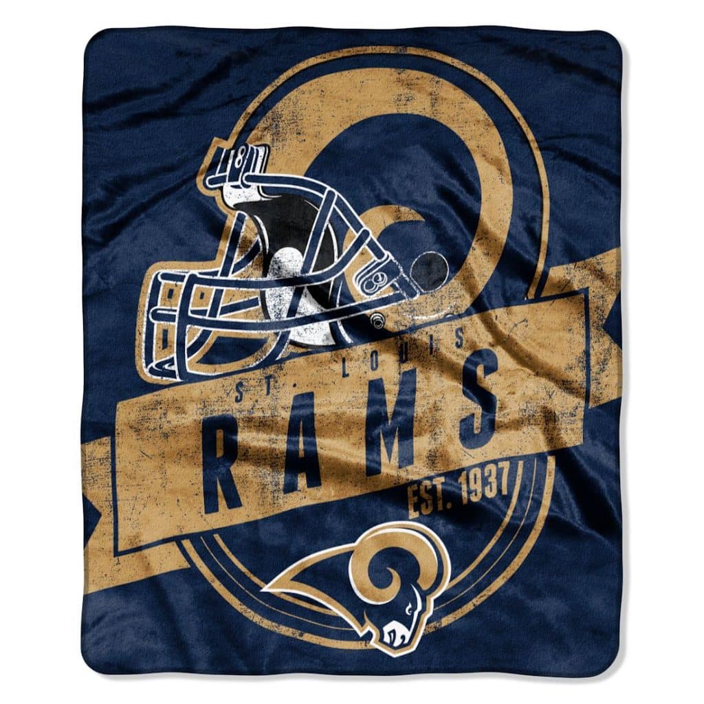St. Louis Rams 50"x60" Royal Plush Raschel Throw Blanket - Grandstand Design