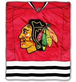 Chicago Blackhawks 50"x60" Royal Plush Raschel Throw Blanket - Jersey Design