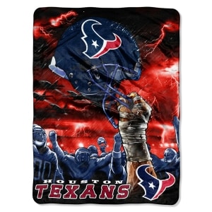 Houston Texans 60"x80" Royal Plush Raschel Throw Blanket - Sky Helmet Style