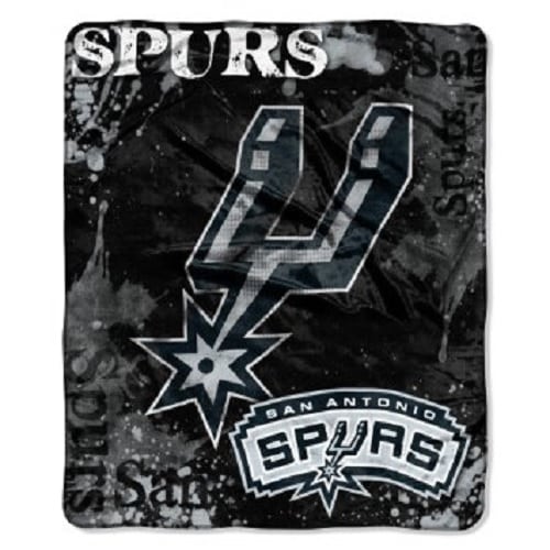 San Antonio Spurs 50"x60" Royal Plush Raschel Throw Blanket - Drop Down Design