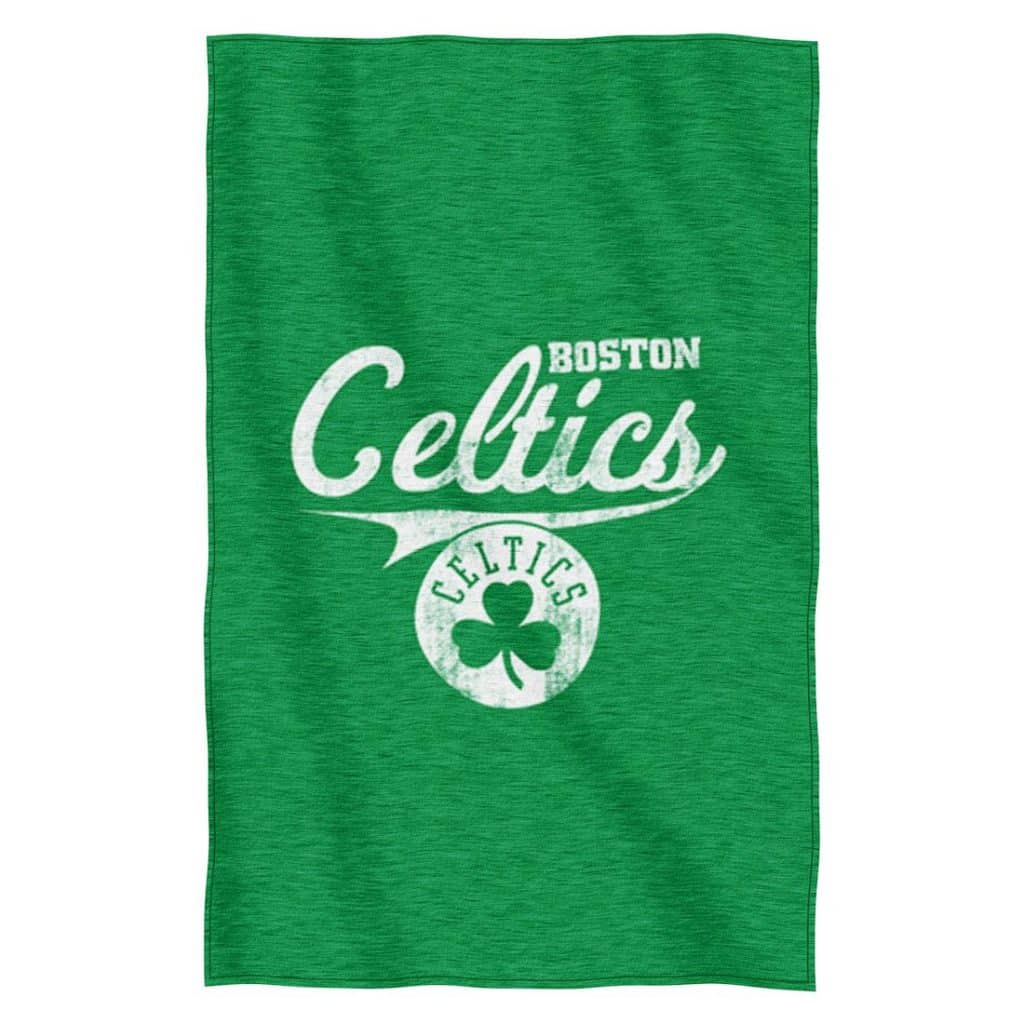 Boston Celtics 54"x84"Sweatshirt Blanket - Script Design