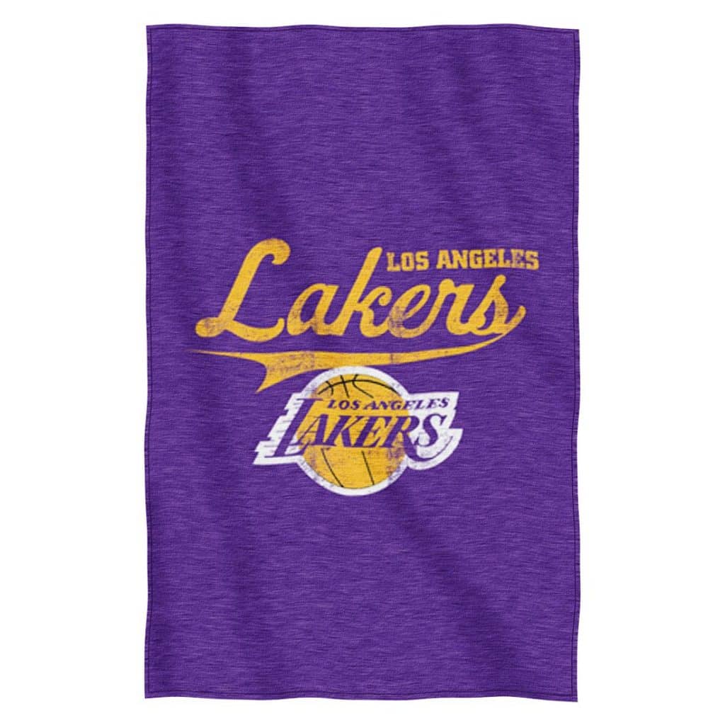 Los Angeles Lakers 54"x84"Sweatshirt Blanket - Script Design