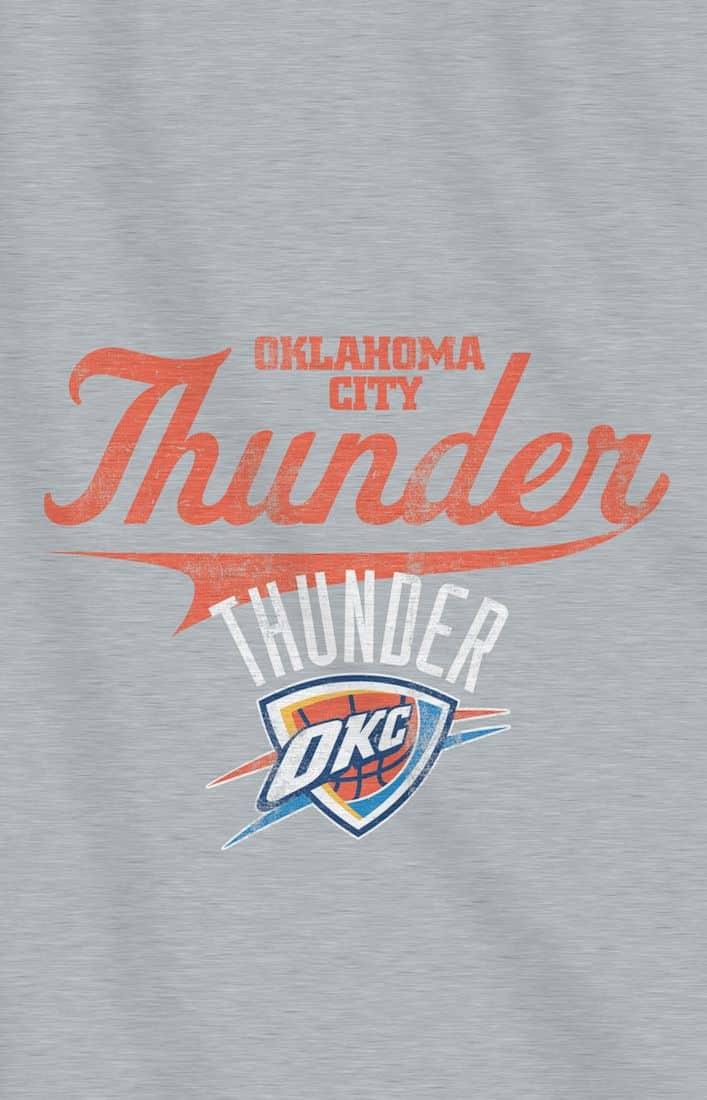 Oklahoma City Thunder 54"x84"Sweatshirt Blanket - Script Design
