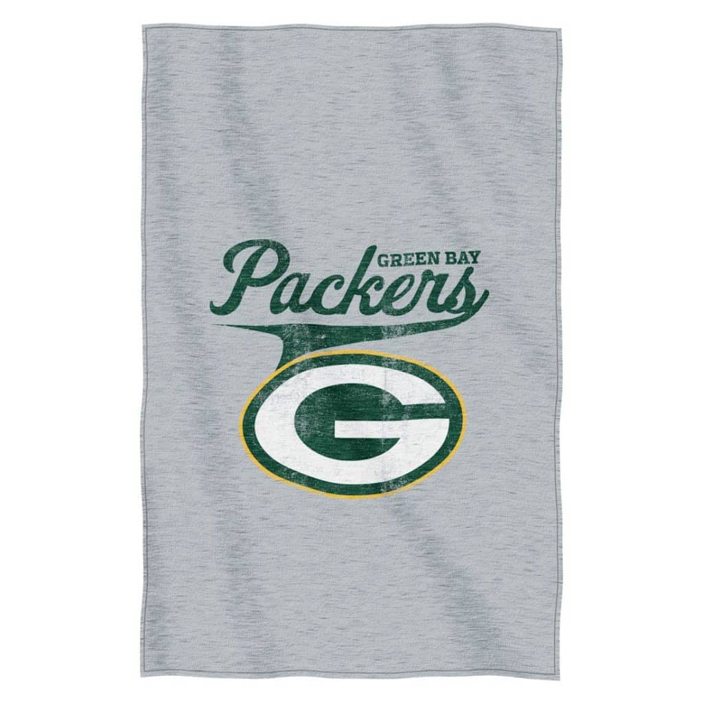 Green Bay Packers 54"x84"Sweatshirt Blanket - Script Design