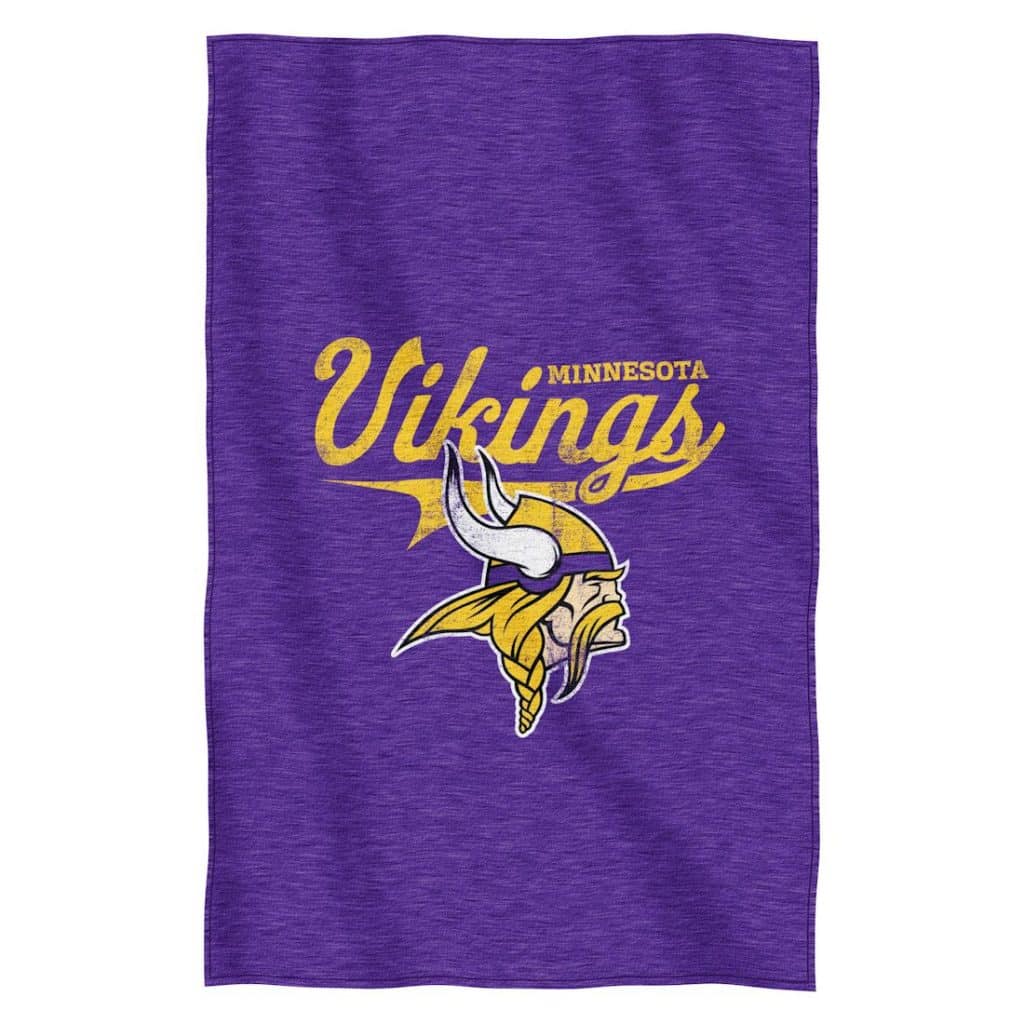 Minnesota Vikings 54"x84"Sweatshirt Blanket - Script Design