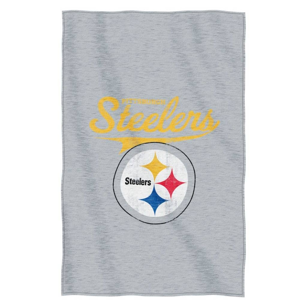 Pittsburgh Steelers 54"x84"Sweatshirt Blanket - Script Design