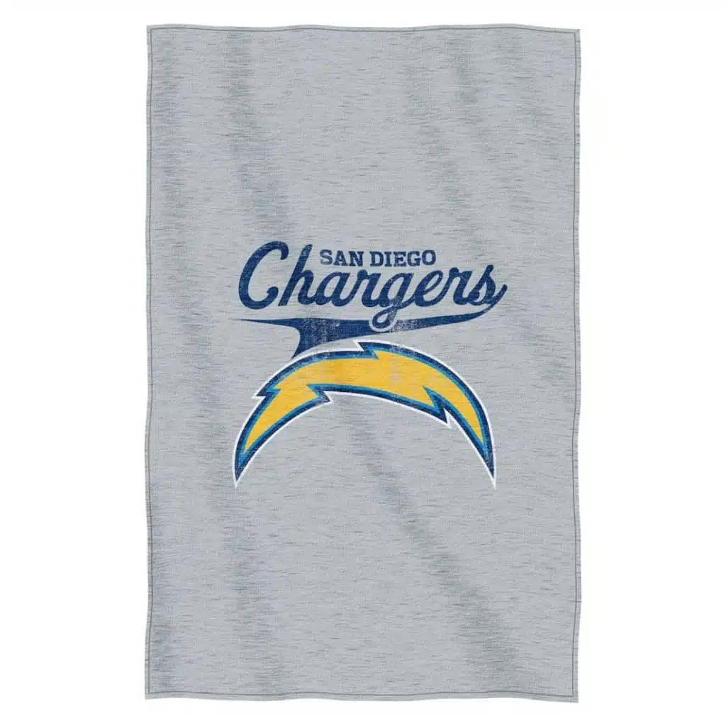 San Diego Chargers 54"x84"Sweatshirt Blanket - Script Design