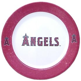 Los Angeles Angels of Anaheim 4 Piece Dinner Plate Set