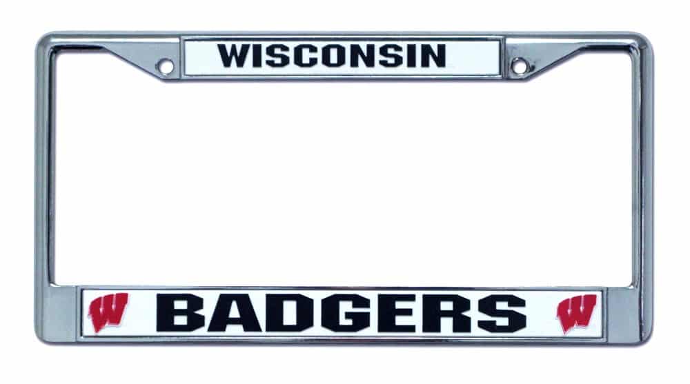 Wisconsin Badgers Chrome License Plate Frame