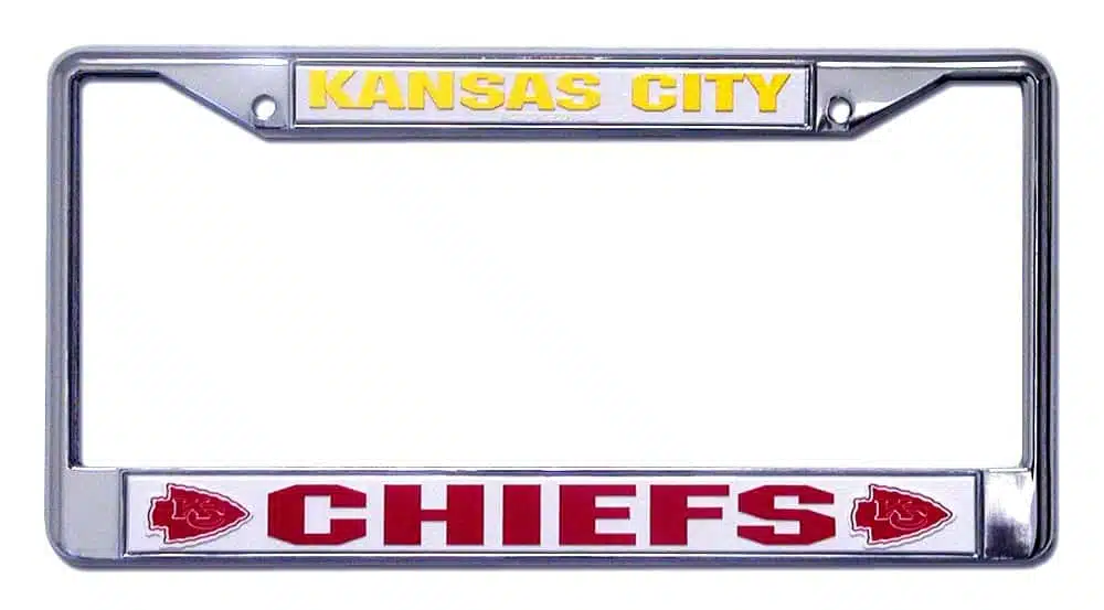 Kansas City Chiefs Chrome License Plate Frame