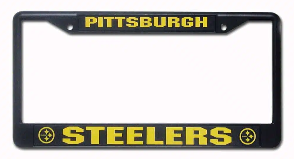 Pittsburgh Steelers Black Chrome License Plate Frame
