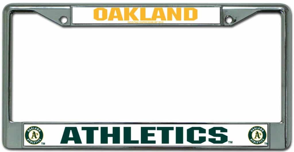 Oakland Athletics Chrome License Plate Frame