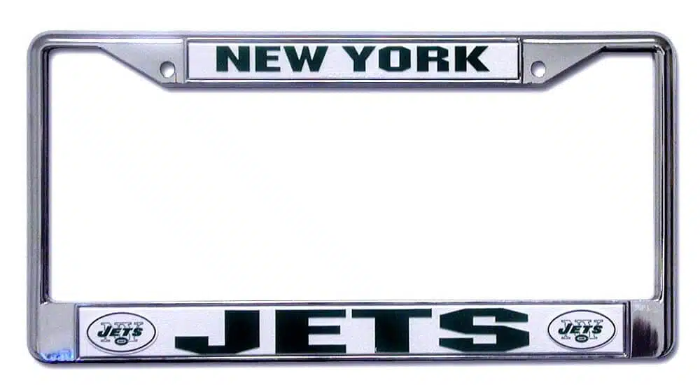 New York Jets Chrome License Plate Frame