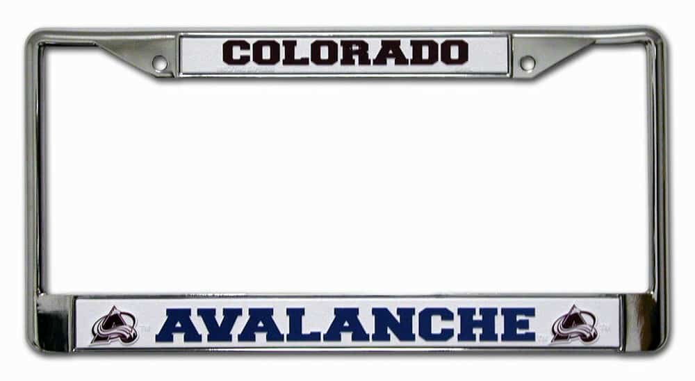 Colorado Avalanche Chrome License Plate Frame