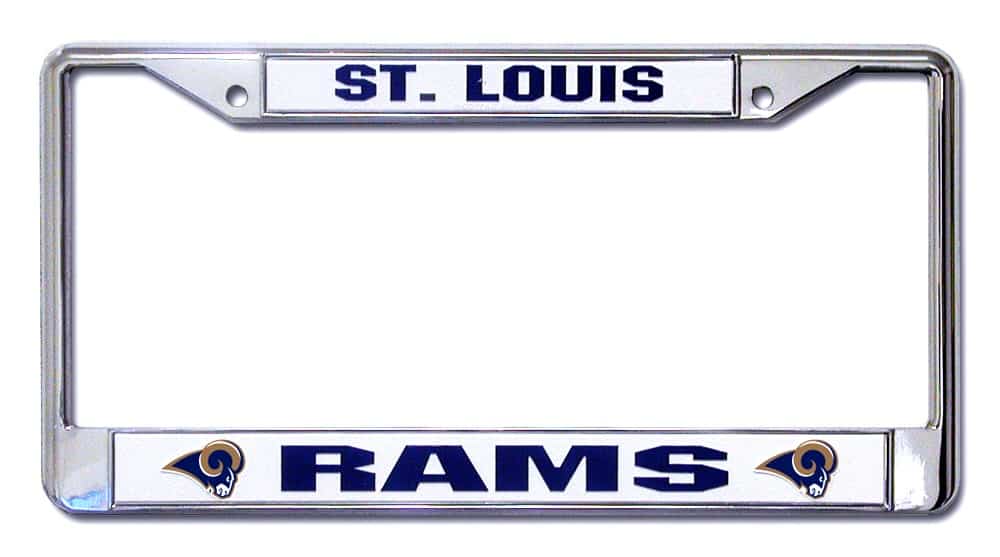 St. Louis Rams Chrome License Plate Frame