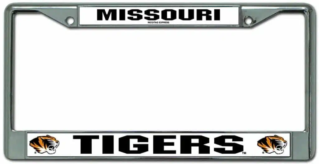 Missouri Tigers Chrome License Plate Frame