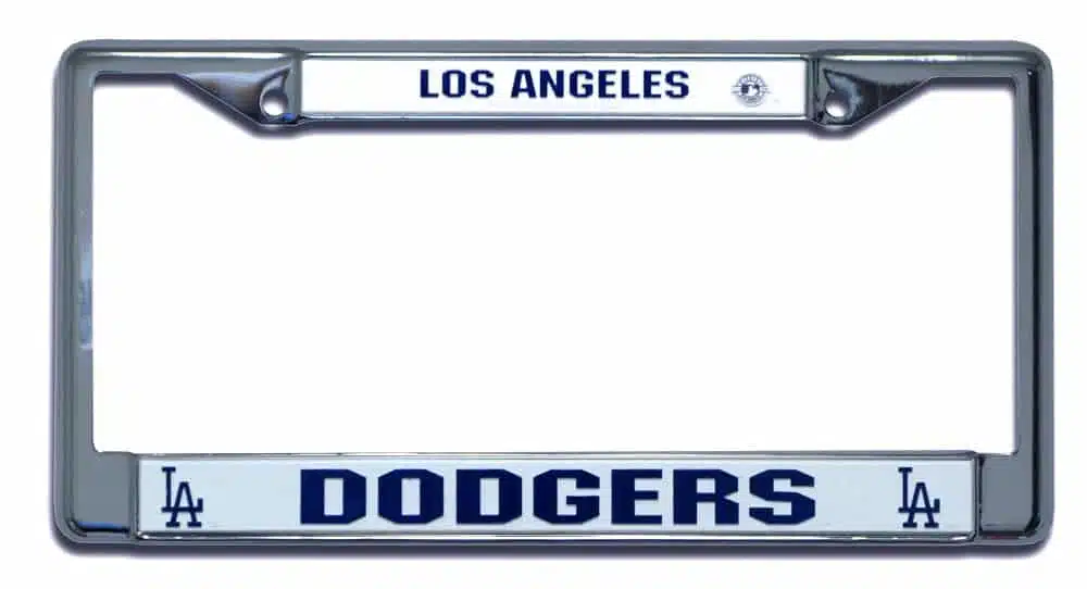Los Angeles Dodgers Chrome License Plate Frame