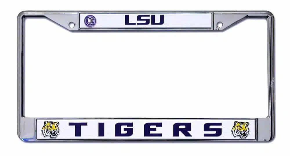LSU Tigers Chrome License Plate Frame