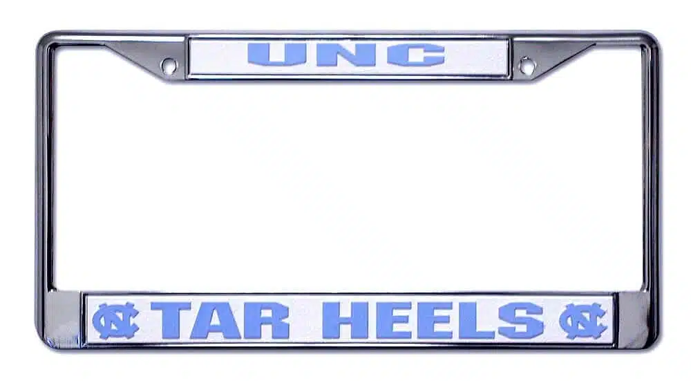North Carolina Tar Heels Chrome License Plate Frame