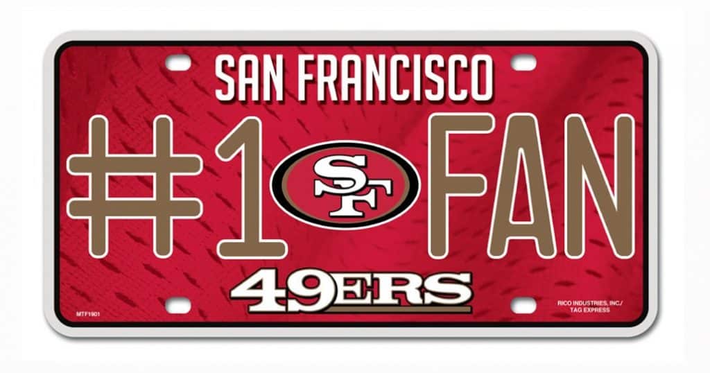 San Francisco 49ers License Plate - #1 Fan